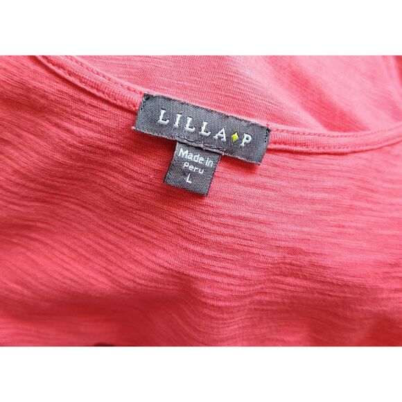 Lilla P Casual Flamé Modal Cross Front Dress Hibiscus size Large - Picture 4 of 5